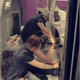 Seana Caruso, top, working on the first Girl Gang Garage build.